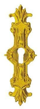 Antiguo Hofmeister Herraje de latón relieve Natural 4,0 x 12,3 cm