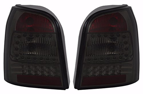 Eagle Eyes Rückleuchten Set passend für Audi A4 B5 Avant (1/1996-6/2001) | LED, Smoke, Schwarz, 2-teilig, Plug&Play, inkl. Widerstände, inkl. Leuchtmittel, interner Reflektor,