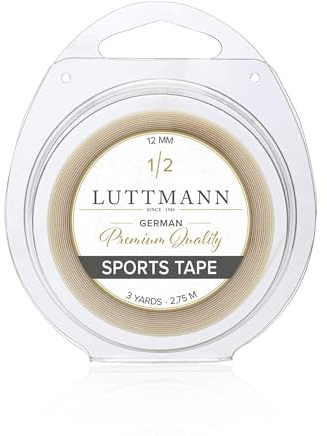 LUTTMANN® Sports Tape - Perücken Haarsystem Tape Klebeband für Perücken, Tüllansätze, Haarsysteme, Haarverlängerungen, Haarteile & Extensions (12 mm x 2,75 m)