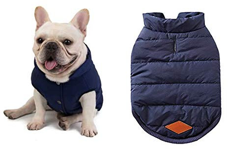 meioro Hund Warme Jacke Hundebekleidung Hund Gemütliche Jacke Winter Gefüttert Mantel Hund Katze Kleidung Warme Französisch Bulldog Mops Hund Kleidung Weste