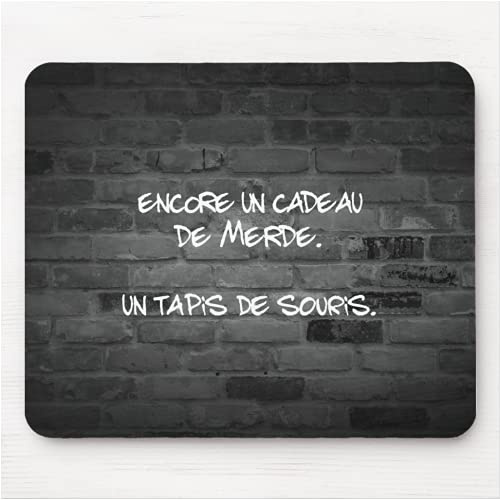 Tapis de Souris Humour Encore Un Cadeau de Merde Message drôle. Idée Cadeau Original pour Amis Couple Collègue Frère Sœur Pote Geek pour Anniversaire Noël ou Juste pour Le Plaisir. Souriez au Bureau.