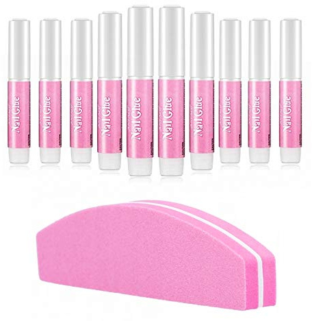 10pcs Nail Glues Extra Strong Quick Dry Adhesive For Natural or False Nails, Art, Tips, Acrylic, Gel, to stick Diamonds Glitter Rhinestones, transparent colour