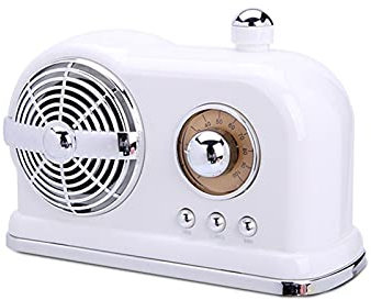 Altoparlanti stereo wireless retrò portatili Bluetooth vintage altoparlanti con chiamate in vivavoce collegabile scheda SD Aux lettore musicale (bianco)