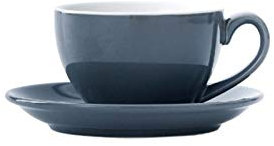 ZJCNHY Modern Simplicity Taza de café y platillo de cerámica de 200 ml Juego de tazas de café de porcelana Juego de utensilios para beber leche y té 850 (capacidad: 200 ml, color: gris)