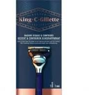 King C. Gillette Herrenrasier- und Konturenmarkiermaschine - 1 Klinge, mit eingebautem Präzisionstrimmer mit Einklinge und hochwertigem Griff