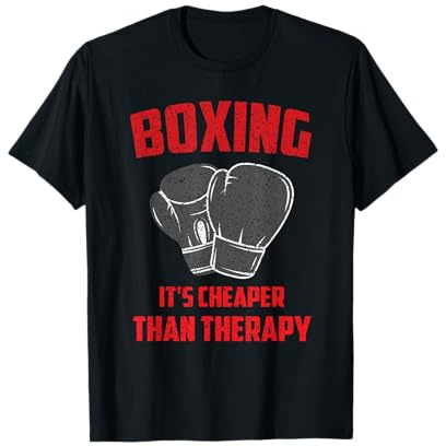 Boxing It's Cheaper Than Therapy Artes Marciales Camiseta