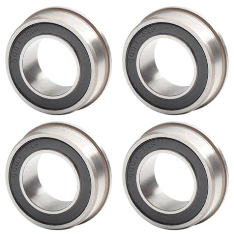 Comcapy 4PCS F6003 F6003RS Lager F6003-19-2RS 1 9x35x11 mm ABEC-1 Flange Ball Bearings F6003-RS Garden Cart Wheel Bearing