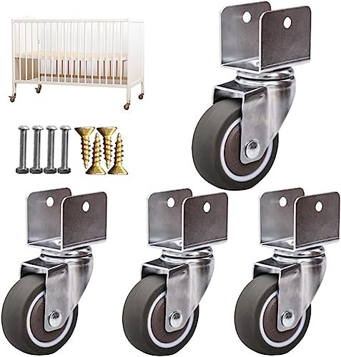 Ruedas giratorias para trabajo pesado Ruedas giratorias para carro con soporte en U, Rueda giratoria móvil de 2 50 mm, Ruedas giratorias para muebles, Ruedas giratorias para traba