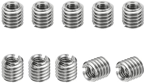 PATIKIL 10Stk Gewinde Adapter Hülse Reduziere Mutter M5*0.8 Außengewinde zu M3*0.5 Innengewinde Reparatur Einsatz Mutter Schraube Reduzierstück Umwandlung Edelstahl Verbindungselement 5mm