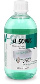ERRECHOME U-Sonic, konzentriertes Reinigungsmittel für Ultraschallgeräte zu intensiven/schonenden Reinigung von Schmuck, Brillen, Dentalgeräte, Zubehörteilchen,mechanischen Komponenten, 500 mL