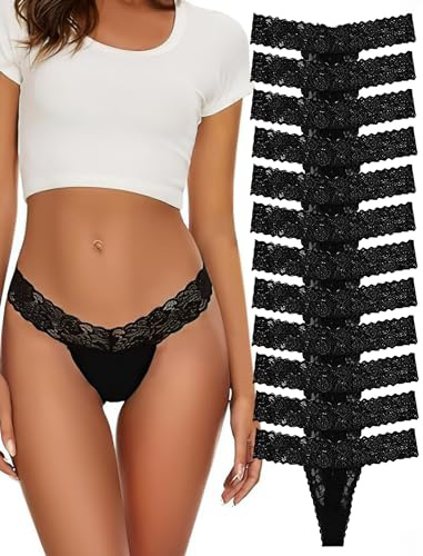 Evolyline stringtrosor & tangas för kvinnor bomull string damer tangas damer sexig tanga set tanga spets tanga bomull damer för kvinnor trosor damer tanga spets string damer underkläder flerpack