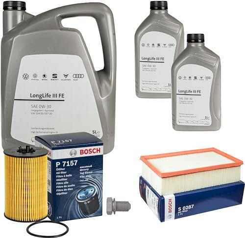 Inspektionspaket Wartungspaket Filterset mit 7 L 0W-30 Motoröl LongLife 3 FE, Ölfilter Luftfilter Ölablassschraube