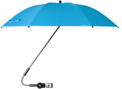 Mitoydoe Sonnenschirm für Stuhl mit Universal Klemmhalterung, UV Schutz 50+ 180-360° Verstellbarer Klein Strandschirm für Liegestuhl Balkonstuhl Gartenstuhl Campingstuhl Terrassenstühle Strandstu
