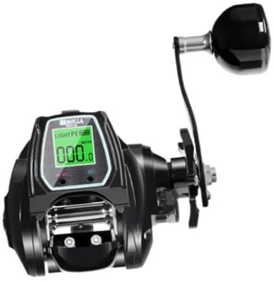 Milageto Elektrische Angelrolle, Baitcastingrolle, leichte, Glatte Süßwasser-/Salzwasser-Angelrolle, Verhältnis 6,4:1, elektronische Baitcaster-Angelrolle, Rechte Hand