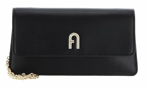 Furla Leder Umhängetasche Abendtasche Diamante Mini Crossbody Nero schwarz