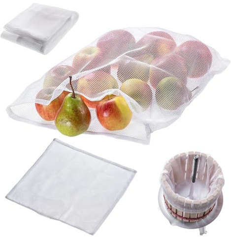 KADAX Paño de presión para prensas de frutas, aclaración y filtración perfectas para la obtención de zumos y vinos puros, filtro fino para prensas de vino para una extracción óptima de zumo (6 L)