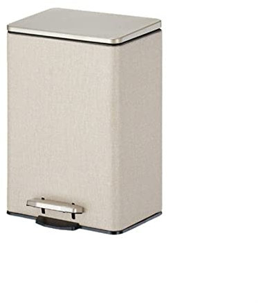 ASerZenith Poubelle 12L/15L/21L en Acier Inoxydable de Grande capacité avec pédale et Couvercle pour Rangement des déchets, Convient pour la Cuisine, Le Salon, la Cuisine, la Salle de ba(Beige-12L)