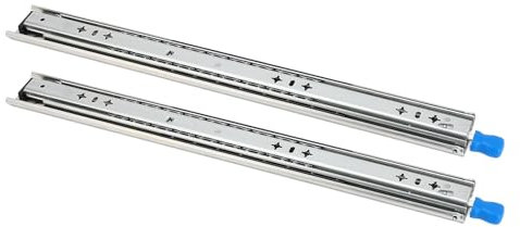 Guide per Cassetti con Chiusura Automatica 12 Pollici, Larghezza 53 Mm, 3 Sezioni, Guide per Carichi Pesanti per Scaffali, Armadi, Camion