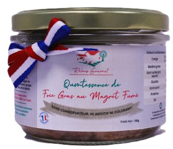 Quintessenz Foie Gras & Geräucherte Entenbrust 180 g – Relais Gourmet | Gourmetbox | Ohne Konservierungsstoffe, Zusatzstoffe oder Farbstoffe | 100% Französische Produktion