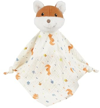Sterntaler Foulard L Volpe Filou – Panno morbido in velluto a coste, soffice e mussola – giocattolo per bambini con dettagli a nodo per afferrare, giocare e scoprire – Panno da fiuto dalla nascita