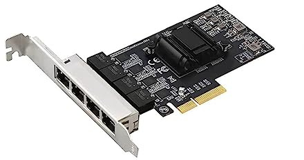 Xnuiasqe Tarjeta de red de 4 puertos PCIe 2.5 Gigabit RJ45 LAN 10/100/1000/2500 Mbps Chip Realtek 8125B