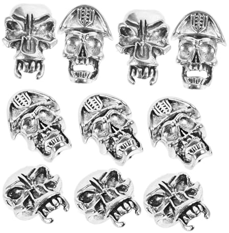 PRETYZOOM 10 Piezas de Puños para Cabello Trenzado de Aleación, Estilo Retro y Patrón Antiguo, para Trenzas y Peinados Afro, Uso Diario y Cosplay