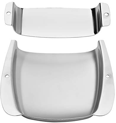 RiToEasysports Placa Protectora de Cubierta de Pastilla de bajo de Aleación de Zinc, Placa de Cubierta de Puente para bajo, Garantiza Calidad de Sonido, Ideal para Entusiastas de la Música - Plata