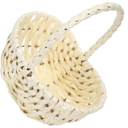 iplusmile Panier de Pique-Niques Champêtre Grand Format en Corde de Papier Tressée à la Main avec Anses Panier Portable pour Fruits et Fleurs et Œufs Décoratif pour Mariage et Jardin