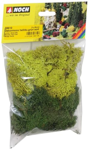 Noch 08610 Dekormoos hell- und dunkelgrün Sortiert 35 g Beutel