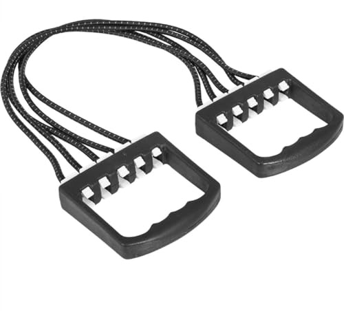 GORILLA SPORTS® Chest Expander mit 5 Bändern, 50 kg, 5-Fach verstellbar | 5 abnehmbare Widerstandsbänder 10 kg mit Kunststoffgriffen für Brust, Rücken, Arme und Schultern, Home-Gym und unterwegs