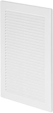 Griglia di aerazione di plastica, anti insetto, dimensioni 200 x 300 mm, colore bianco