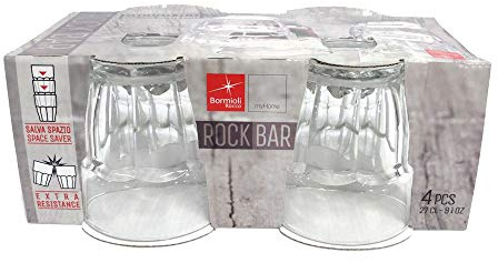 Bormioli, bicchieri Rock Bar, 250cc, vetro, confezione da 4 unità