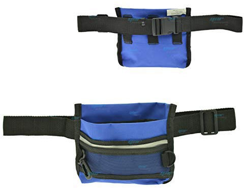 YNR Animal de Compagnie Friandise Pochette Chat Chien Entraînement Snack Sac Rangement Support Distributeur Casse-Croûte Jouets Boules Ceinture Réglable - Bleu