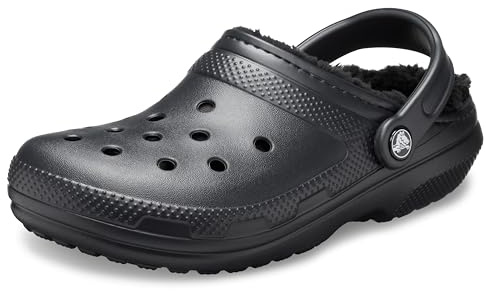Crocs Classic Lined Clog unisex - vuxen , Black/Black, 34/35 EU