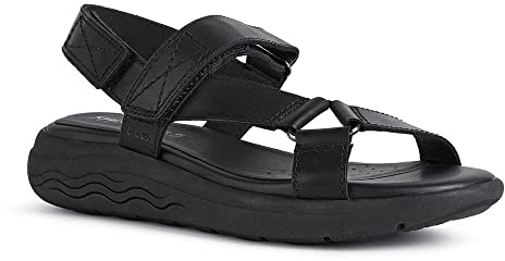 Geox Donna D Spherica Ec5W A Sandali Donna, Nero (Black), 40 EU