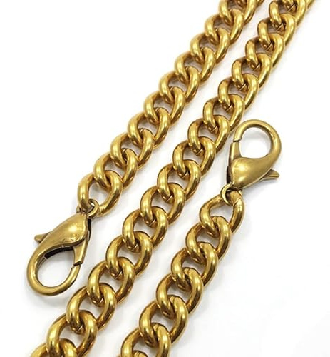 FOUFA Antik Gold Bronze DIY Taschenkette Hochwertiges Zubehör Metall Messenger Schultertasche Ersatz