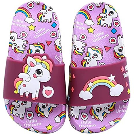 Lanivic Ciabatte da Doccia Unicorno Ragazze Scarpe da Spiaggia e Piscina Bambini Estive Pantofole da Bagno Ragazzi Sandali da Interno E da Esterno
