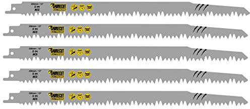 5 x SabreCut SCRS1531LLP 300mm 5 TPI S1531LL Very Fast Wood Cutting Pruning Reciprocating Sabre Saw Blades