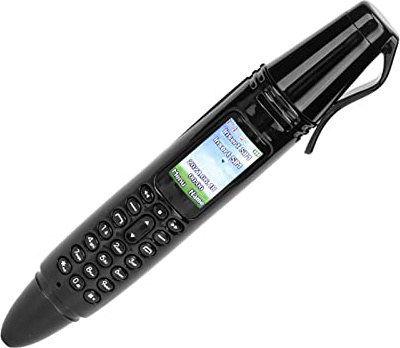 Stift-Bluetooth-Telefon, 0,96-Zoll-Kleiner Bildschirm, Bluetooth-Dialer-Handy, Unterstützt GSM-Dual-SIM-32G-Speicherkarte mit Kamera, Musik-Player