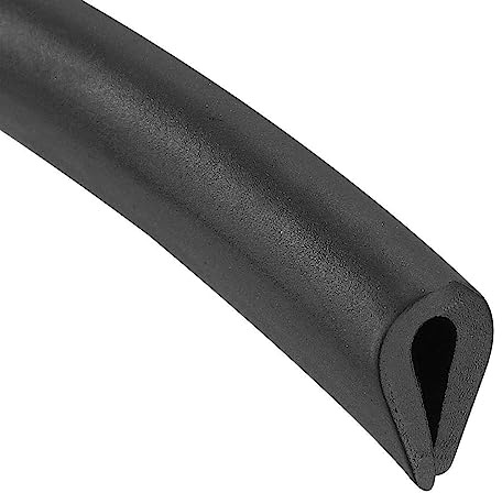 TA-VIGOR Edge Trim U Seal, Black PVC U-Seal Channel Edge Protector Sheet Fits 1-2mm Edge 3Meter/9.84Ft Length