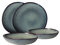 like. by Villeroy & Boch Lave set di stoviglie in terracotta, 4 pz., look pottery, servizio da tavola per 2 persone, grigio