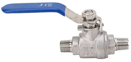 Jeanoko Vanne à boisseau sphérique, Acier Inoxydable 2 pièces sans Fuite raccord de vanne à Billes Filetage mâle 1/4 NPT pour l'eau