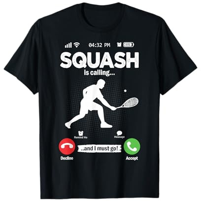 The Squash Is Calling Retro-Tennis-Squash für Herren T-Shirt
