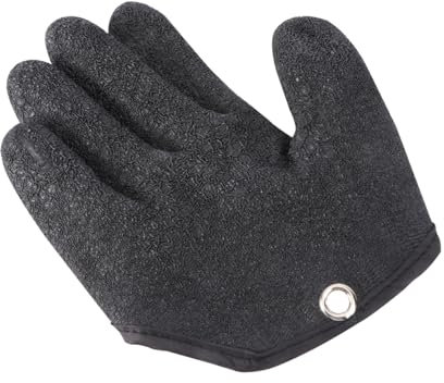 Yardwe 2pezzi Guanti Da Pesca Antiscivolo Pe Con Design Ergonomico Guanti Impermeabili Per Cattura Pesci e Nero