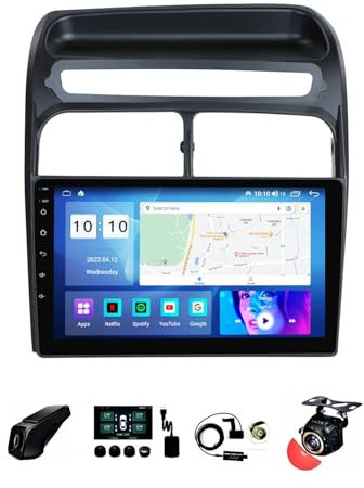 9 Pollici Android 12 Auto Stereo Radio 2 Din per Fiat Grande Punto Linea 2007-2012 con Telecamera Posteriore Comandi al volante Bluetooth GPS Car Play senza fili (Size : S400 4+64G)