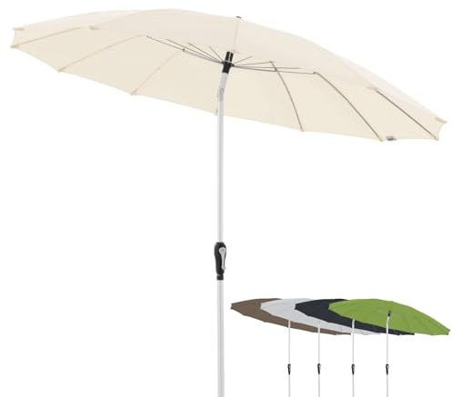 Doppler Sonnenschirm Orient Auto Tilt 250cm I Gartenschirm knickbar I Kurbelschirm mit UV-Schutz 50+ I Kurbelschirm aus Aluminium I regenabweisendes Polyester-Schirmdach