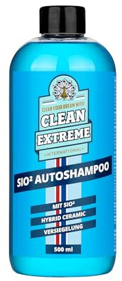 CLEANEXTREME SiO2 Autoshampoo Konzentrat | 500 ml | Auto Shampoo mit Hybrid Ceramic Versiegelung - Waschversiegelung