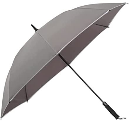 Schirm Regenschirm Golfschirm, Automatischer Offener Stockschirm, Übergröße, Doppeldach, Belüfteter Regenschirm, Winddicht, Wasserdicht Sonnenschirme sturmsicher regenschirm ( Color : Light Gray , Siz