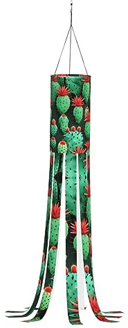 Molti piccoli cactus arte Halloween Windsock Natale WindSock bandiera decorazione per giardini, strade, campi da gioco