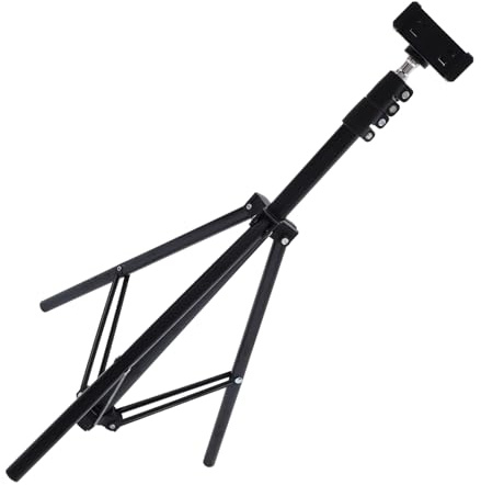 Angoily Trépied pour Vidéoprojecteur Réglable, Support Compact en Alliage D'aluminium et Abs, pour Présentations et Bureau, Noir
